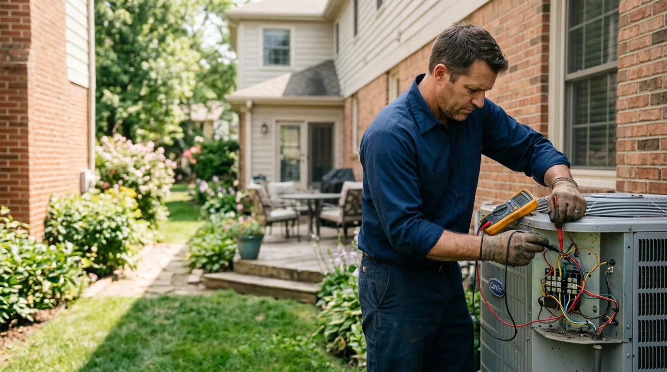 HVAC technician working near Opal, WY
